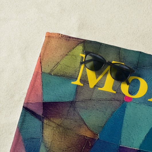 Custom Vivid Abstrakt Geometric Art Strandtuch (Beispiel)