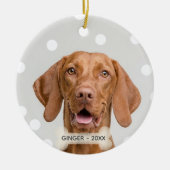 Custom Vizsla Dog Foto Keramik Ornament (Vorne)