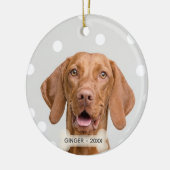Custom Vizsla Dog Foto Keramik Ornament (Links)