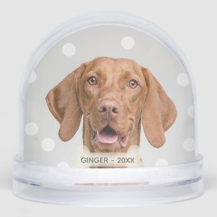 Custom Vizsla Dog Foto Schneekugeln