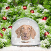 Custom Vizsla Dog Foto Schneekugeln (Weihnachten)