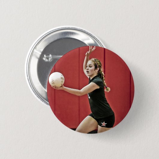 Custom Volleyball Foto Sport Button (Vorne & Hinten)