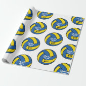 Custom Volleyball Gift Wrap mit Name & Nummer Geschenkpapier (Ungerollt)