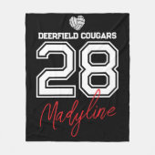 Custom Volleyball Name Number School Fleecedecke (Vorderseite)