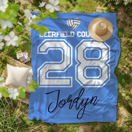 Custom Volleyball Name Number School  Fleecedecke