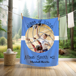 Custom Volleyball Picture Senior Night Graduation Fleecedecke