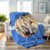 Custom Volleyball Picture Senior Night Graduation Fleecedecke