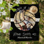 Custom Volleyball Picture Senior Night Graduation Fleecedecke