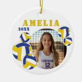 Custom Volleyball Player Photo Christmas Ornament (Vorne)