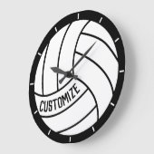 Custom Volleyball Player/Team Name or Text Sport Große Wanduhr (Winkel)