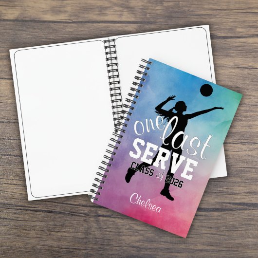 Custom Volleyball Rainbow Senior Class of Notizblock