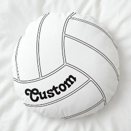 Custom Volleyball Round Decorative Throw Kissen