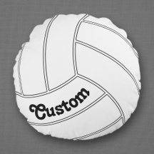 Custom Volleyball Round Decorative Throw Kissen