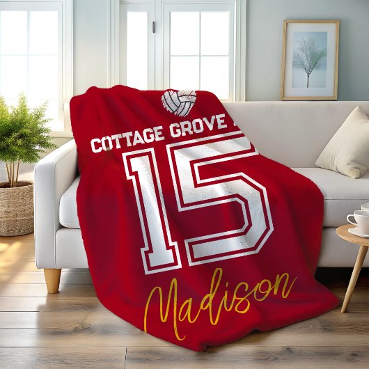 Custom Volleyball Senior Athlete Gift Fleecedecke