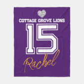 Custom Volleyball Senior Keepsake Gift Fleecedecke (Vorderseite)