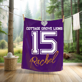 Custom Volleyball Senior Keepsake Gift Fleecedecke