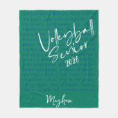 Custom Volleyball Senior Motivierend Typografy Fleecedecke (Vorderseite)