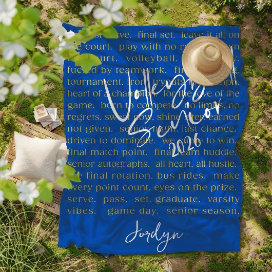 Custom Volleyball Senior Motivierend Typografy Fleecedecke