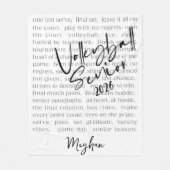 Custom Volleyball Senior Motivierend Typografy Fleecedecke (Vorderseite)