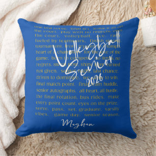 Custom Volleyball Senior Motivierend Typografy Kissen