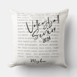 Custom Volleyball Senior Motivierend Typografy Kissen
