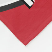 Custom - Volleyball Sport in Rot, Weiß und Schwarz Fleecedecke (Ecke)
