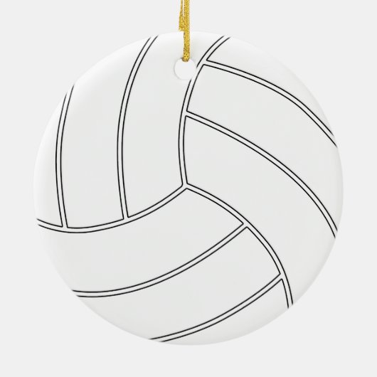 Custom Volleyball Weihnachtsschmuck (Hinten)