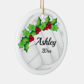 Custom Volleyball Weihnachtsschmuck White (Rechts)