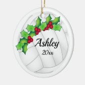 Custom Volleyball Weihnachtsschmuck White (Links)