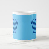 Custom W Blue Jumbo Tasse (Vorderseite)