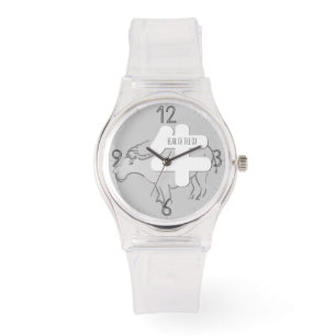 Custom W Ox Ideogram Chinese Zodiac Birthday eW Armbanduhr