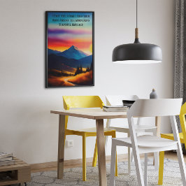 Custom Wall Art Watercolor Sonnenuntergang Poster