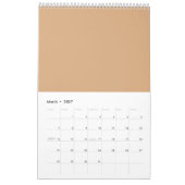 Custom Wall Calendar - Minimalistischer warmer San Kalender (Mär 2027)