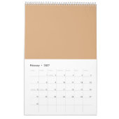 Custom Wall Calendar - Minimalistischer warmer San Kalender (Feb 2027)