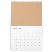 Custom Wall Calendar - Minimalistischer warmer San Kalender (Jan 2027)