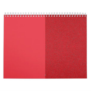 Custom Wall Calendar - Split Tomato Red Design Kalender