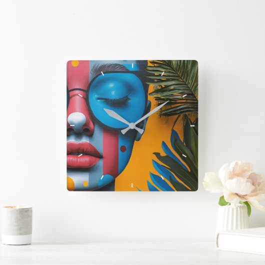 Custom Wall Clock Fügen Sie Ihr eigenes Foto Gesch Quadratische Wanduhr (Zuhause)