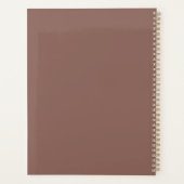 Custom Warm Brown Notebook | Personalisiert Planer (Rückseite)