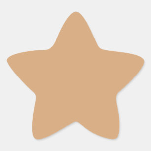 Custom Warm Sand Star Sticker - Bulk Friendly