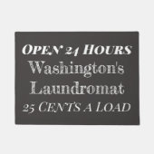 Custom Wäscheservice Room Chalkboard Waschsalon Ru Fußmatte (Vorderseite)