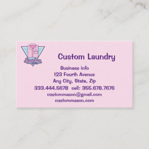 Custom Wäscheservice Trockenreiniger Visitenkarte