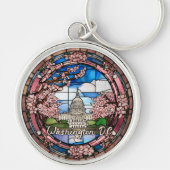 Custom Washington DC Dated Cherry Blossom Schlüsselanhänger (Vorne)