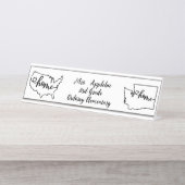 Custom Washington Staat US Zuhause Line Art Schreibtischnamensplakette (Vorderseite )