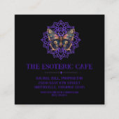 Custom Wassercolor Moth Mandala Quadratische Visitenkarte (Vorderseite)