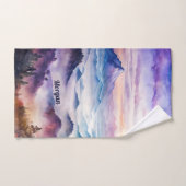 Custom Wassercolor Mountain Nebel Landschaftssport Handtuch (Handtuch)