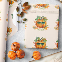 Custom Wassercolor Niedlich Pumpkin Orange Hallowe