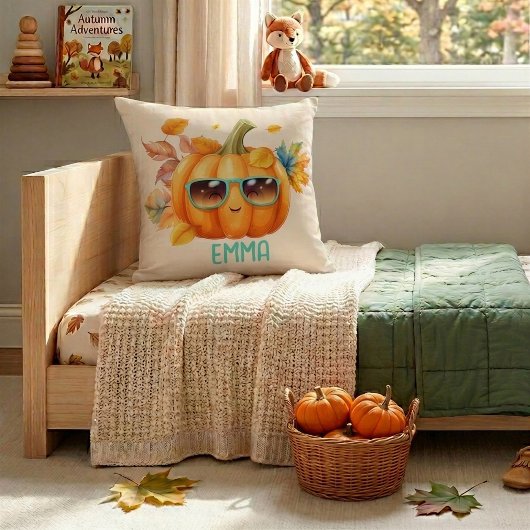 Custom Wassercolor Niedlich Pumpkin Orange Hallowe Kissen