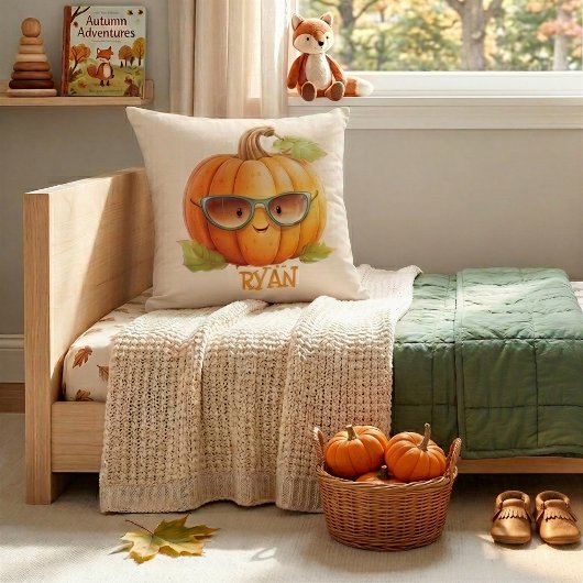 Custom Wassercolor Niedlich Pumpkin Orange Hallowe Kissen