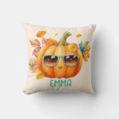 Custom Wassercolor Niedlich Pumpkin Orange Hallowe Kissen (Vorderseite)