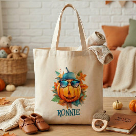 Custom Wassercolor Niedlich Pumpkin Orange Hallowe Tragetasche